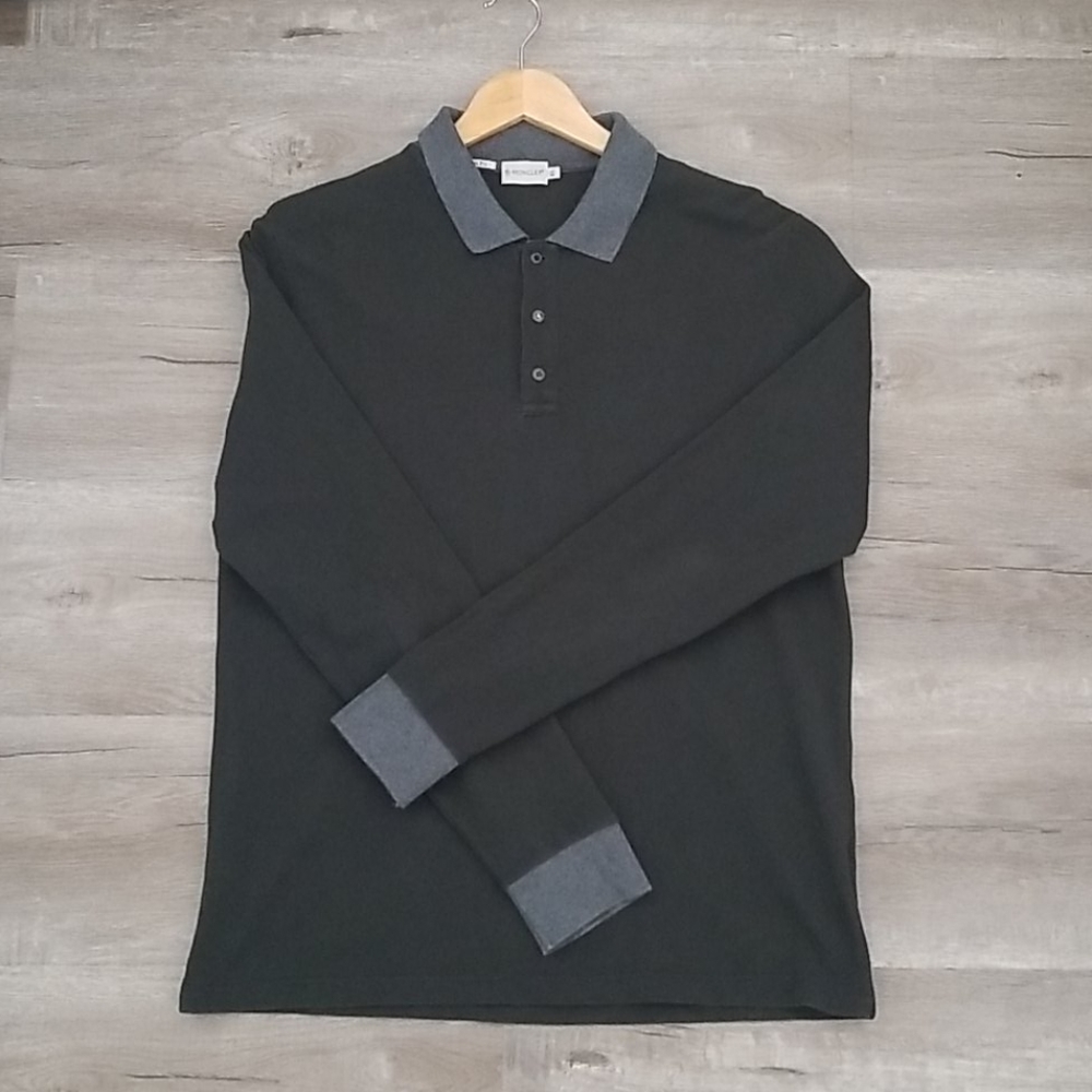 Mens long sleeve moncler polo shirt